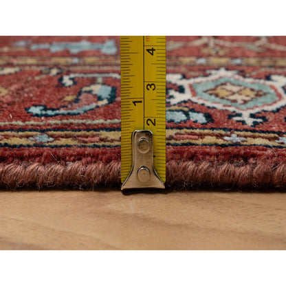 Heriz Wool Hand Knotted Rug Red 2.8x6.2 -O091371