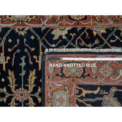 Heriz Wool Hand Knotted Rug Blue 3.3x5.3 -O091373