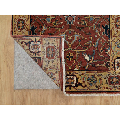 Heriz Wool Hand Knotted Rug Red 2.6x6.1 -O091374