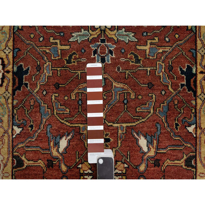 Heriz Wool Hand Knotted Rug Red 2.6x6.1 -O091374