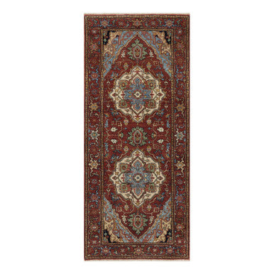 Heriz Wool Hand Knotted Rug Red 2.8x3.3 -O091375