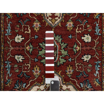 Heriz Wool Hand Knotted Rug Red 2.8x3.3 -O091375