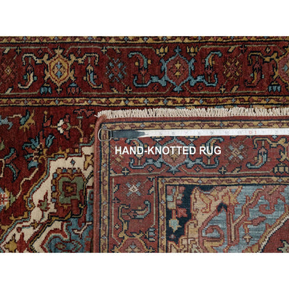 Heriz Wool Hand Knotted Rug Red 2.8x3.3 -O091375
