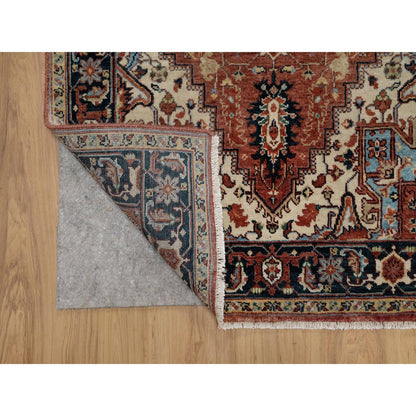 Heriz Wool Hand Knotted Rug Red 3.2x5.2 -O091376