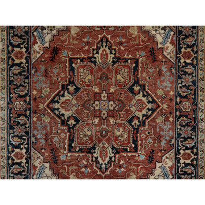 Heriz Wool Hand Knotted Rug Red 3.2x5.2 -O091376
