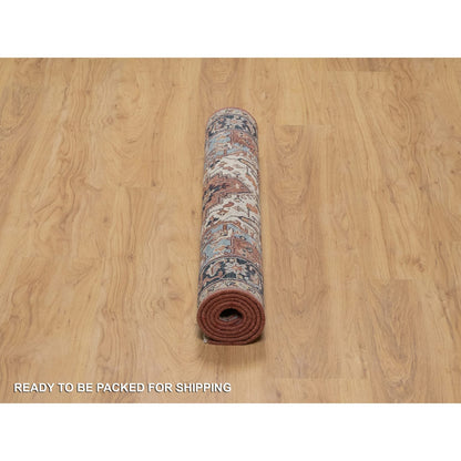 Heriz Wool Hand Knotted Rug Red 3.2x5.2 -O091376