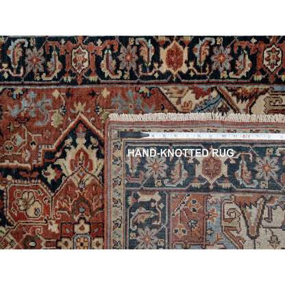 Heriz Wool Hand Knotted Rug Red 3.2x5.2 -O091376