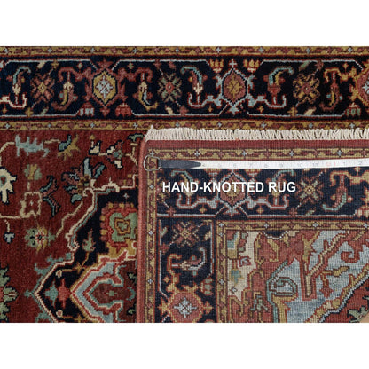 Heriz Wool Hand Knotted Rug Red 2.8x6.2 -O091377