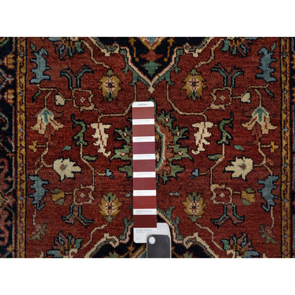 Heriz Wool Hand Knotted Rug Red 2.7x8.1 -O091378