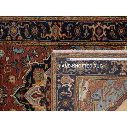 Heriz Wool Hand Knotted Rug Red 2.7x8.1 -O091378