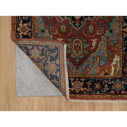 Heriz Wool Hand Knotted Rug Red 2.7x10.0 -O091379