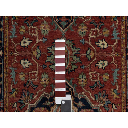 Heriz Wool Hand Knotted Rug Red 2.7x10.0 -O091379