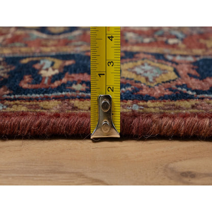 Heriz Wool Hand Knotted Rug Red 2.7x10.0 -O091379