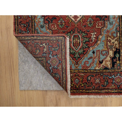 Heriz Wool Hand Knotted Rug Red 2.7x8.2 -O091380