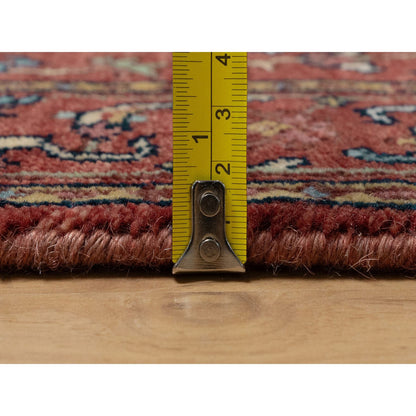 Heriz Wool Hand Knotted Rug Red 2.7x8.2 -O091380