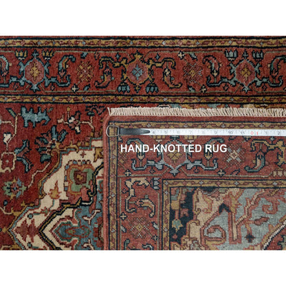 Heriz Wool Hand Knotted Rug Red 2.7x8.2 -O091380