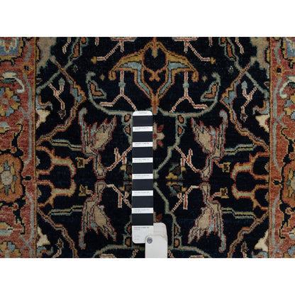 Heriz Wool Hand Knotted Rug Blue 2.6x6.2 -O091381