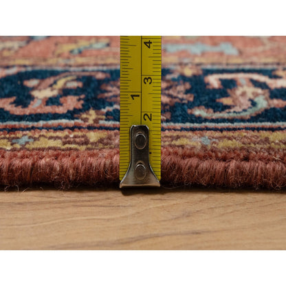 Heriz Wool Hand Knotted Rug Red 2.7x10.1 -O091382