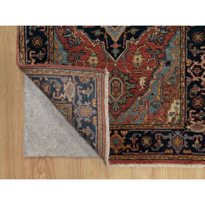 Heriz Wool Hand Knotted Rug Red 2.6x8.3 -O091384