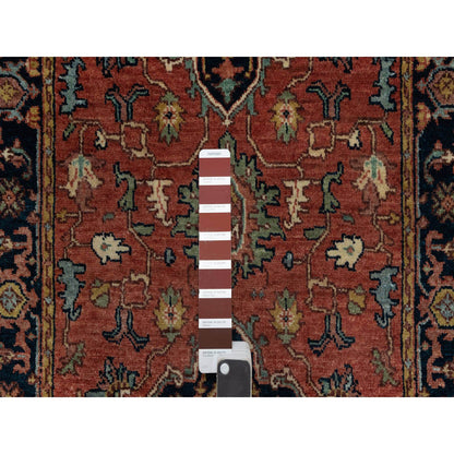 Heriz Wool Hand Knotted Rug Red 2.6x8.3 -O091384