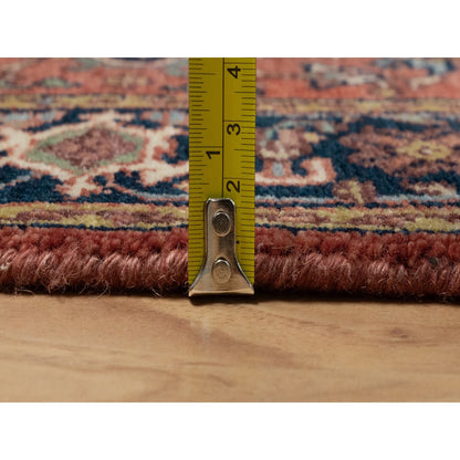 Heriz Wool Hand Knotted Rug Red 2.6x8.3 -O091384