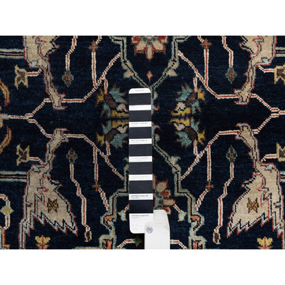 Heriz Wool Hand Knotted Rug Blue 4.2x12.2 -O091386