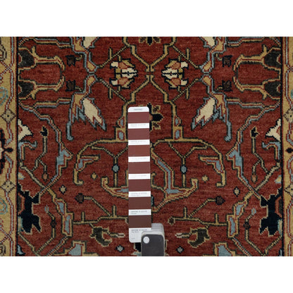 Heriz Wool Hand Knotted Rug Red 2.8x14.1 -O091387