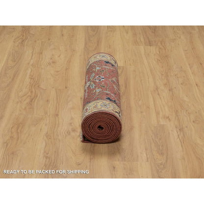 Heriz Wool Hand Knotted Rug Red 2.8x14.1 -O091387
