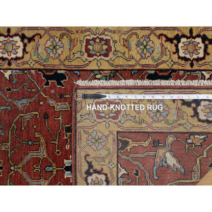 Heriz Wool Hand Knotted Rug Red 2.8x14.1 -O091387
