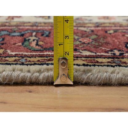 Heriz Wool Hand Knotted Rug Ivory 2.8x14.3 -O091388