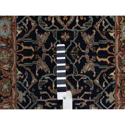 Heriz Wool Hand Knotted Rug Blue 2.6x22.0 -O091389