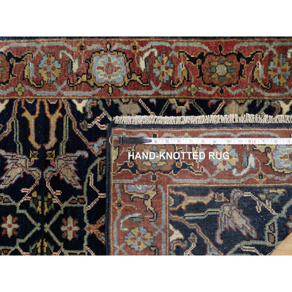 Heriz Wool Hand Knotted Rug Blue 2.7x18.1 -O091390