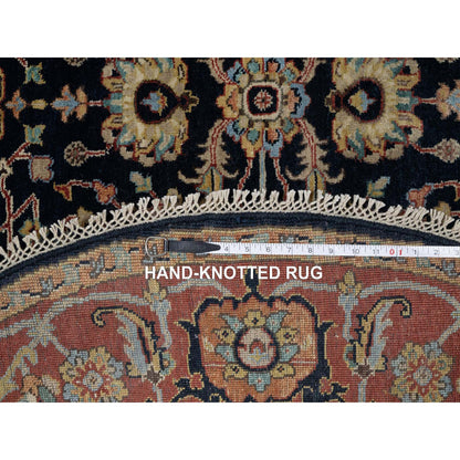 Heriz Wool Hand Knotted Rug Blue 6.0x6.0 -O091391