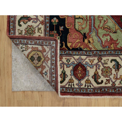 Heriz Wool Hand Knotted Rug Red 6.1x9.2 -O091397