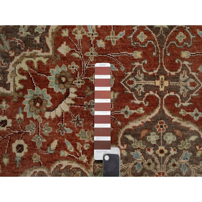 Heriz Wool Hand Knotted Rug Red 8.1x10.1 -O091400