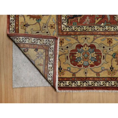 Heriz Wool Hand Knotted Rug Red 10.1x14.2 -O091401