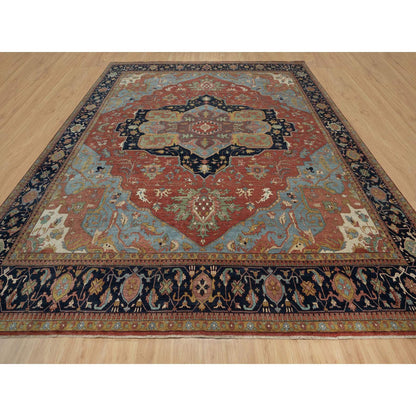 Heriz Wool Hand Knotted Rug Red 15.10x16.2 -O091404