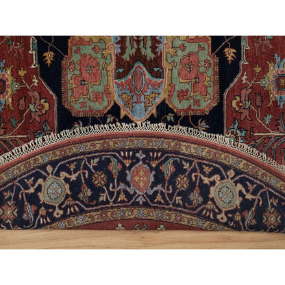Heriz Wool Hand Knotted Rug Red 8.0x8.0 -O091405