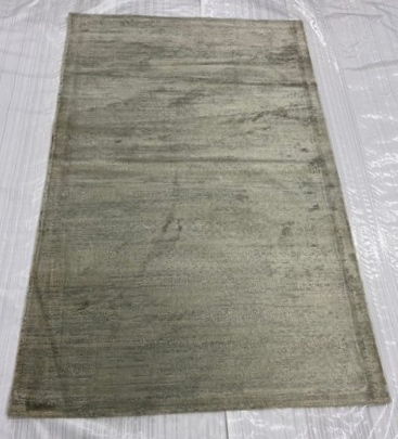 Modern Wool Hand Knotted Rug Silver 3x5  -EB-12