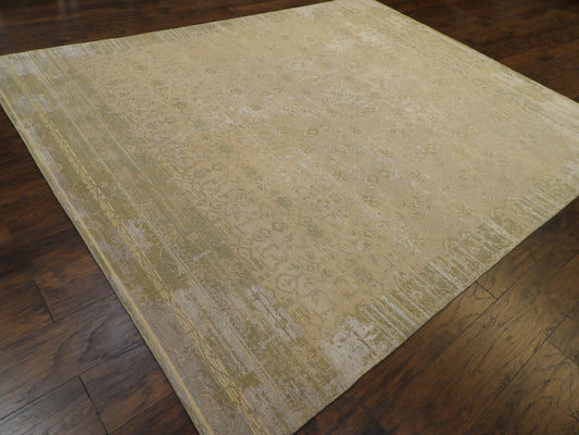 Vintage Erase Design Low Pile 8'0" x 10'0" Hand-knotted Rug - w1001