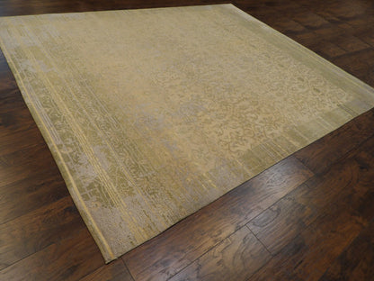 Vintage Erase Design Low Pile 8'0" x 10'0" Hand-knotted Rug - w1001