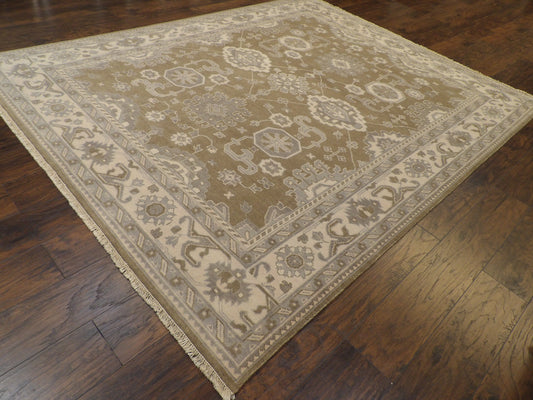 Turk Oushak Natural-dye 8'0"x10'0" Hand-knotted Rug -w1002