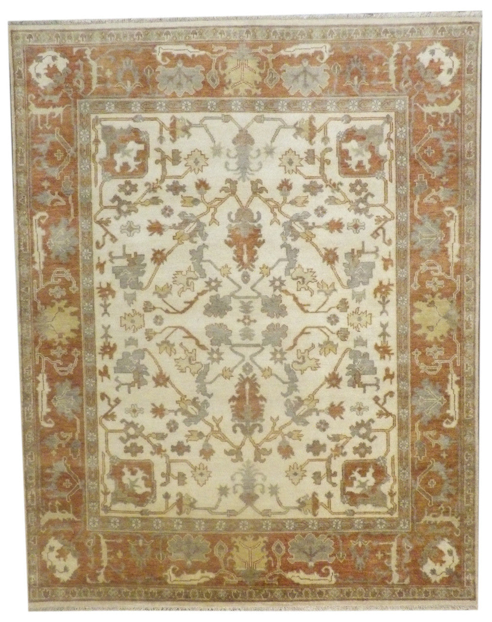 Turk Oushak Natural-dye 8'0"x10'0" Hand-knotted Rug -w1007