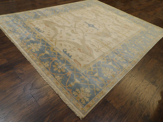 Turk Oushak Natural-dye 8'0"x10'0" Hand-knotted Rug -w1009