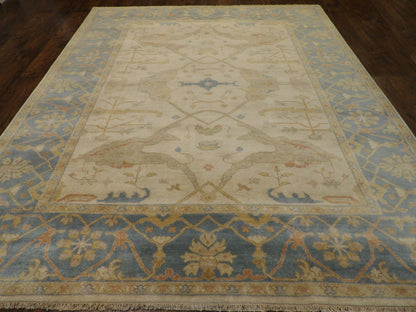 Turk Oushak Natural-dye 8'0"x10'0" Hand-knotted Rug -w1009