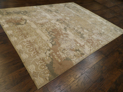 Vintage Erase Design Low Pile Antique Wash 8' x 10' Hand-knotted Rug - w1012