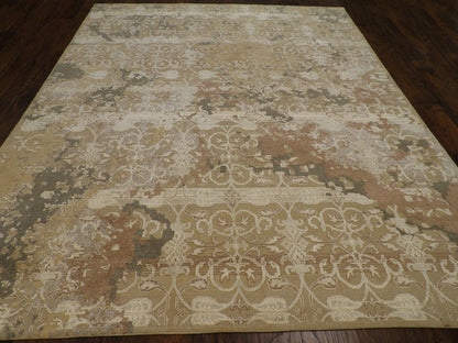 Vintage Erase Design Low Pile Antique Wash 8' x 10' Hand-knotted Rug - w1012