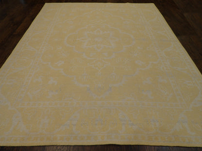 Vintage Erase Design Antique Wash 8'0" x 10'0" Hand-knotted Rug - w1014