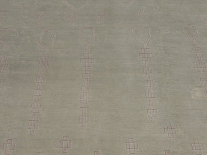 Moroccan Tulu Design 8'0"x10'0" Hand-knotted Rug -W1032