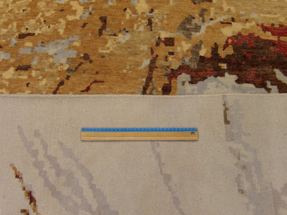 Modern Abstract Design 8'0"x10'0" Hand-knotted Rug -W1033